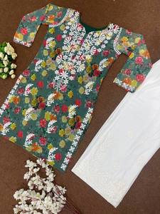 ชุดคุर्ติทรงตรงแบบใหม่ล่าสุดจากนูฮา มุลมุล สำหรับงานปาร์ตี้ สไตล์อินเดียและปากีสถาน เสื้อผ้าอินเดียแบบใหม่ - Product Image 6