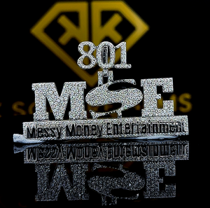 Letra inicial personalizada colección de joyas colgantes al por mayor elaborada en plata de ley 925 con diamantes cultivados en laboratorio VVS - Product Image 1