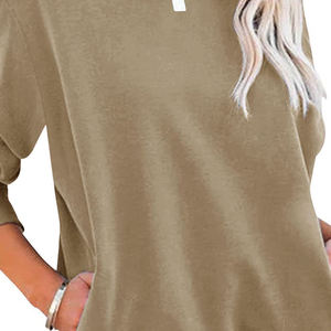 2024 nueva llegada sudaderas de mujer de Color sólido liso hecho a medida Diseña tu propio logotipo sudaderas de mujer - Product Image 6