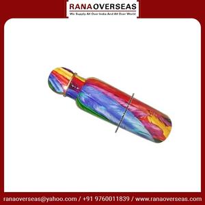 Premium Quality Water <b>Drinking</b> Bottle Printed Feathers Design Copper Water Bottle for Sports Yoga & Everyday Use - Product Image 5