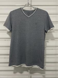 T-shirt à manches courtes personnalisé pour hommes, tenue décontractée 100% coton, imprimé en jersey mélangé uni, coupe régulière de BD - Product Image 3