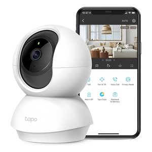 Caméra <span class=keywords><strong>WiFi</strong></span> intérieure TP-Link <span class=keywords><strong>Tapo</strong></span> 3MP, vision nocturne 360°, audio bidirectionnel, détection de mouvement, 4G LTE, 2K, V380Pro, Cloud White - Product Image 1
