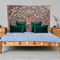 Décoration murale en bois d'ingénierie Smart Art, motif Mandala, design artisanal, finition cuivre antique brun, réglable en hauteur, éclairée, style artisanal