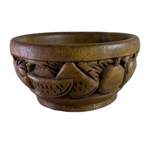 Aperitivos con borde ondulado festoneado Oliva y Salsa Tazón de fruta de madera ecológico Perfecto para nueces Dulces Aperitivo Tazón de madera - Product Image 3