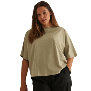 Nouveaux t-shirts d'entraînement surdimensionnés pour femmes, grande taille, épaules tombantes, manches courtes, Tops d'été, pull ample pour femmes - Product Image 1