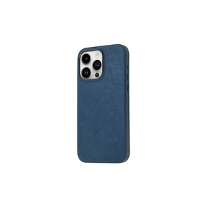 Coque en silicone Mimosa en microfibre premium JoieCreatif pour iPhone 15 Pro bleu - une coque de téléphone portable premium - Product Image 1