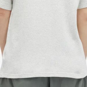 Fashionable <b>Waffle</b> Texture T-<b>Shirt</b> Durable and Breathable Woven Fabric for Casual Wear and Everyday Use - Product Image 5