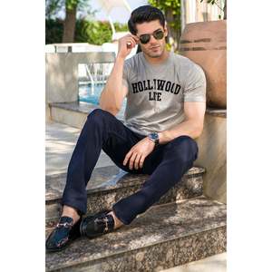 SOROUSH Classic Crew Neck Slim Fit Summer T-Shirt 100% Cotton and Bamboo Fiber 280g Jersey Fashionable Compressed Design - Product Image 3