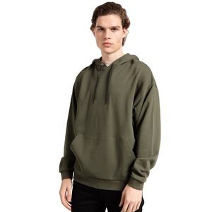 Sweat à capuche uni pour hommes en mélange de coton et polyester, sweat-shirt doux et chaud pour l'automne et l'hiver sweat à capuche unisexe avec impression personnalisée OEM - Product Image 1