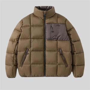 Parkas d'hiver épais et chauds unisexe Manteau rembourré surdimensionné avec patchwork à capuche Manteaux à bulles pour hommes et femmes en toile - Product Image 4