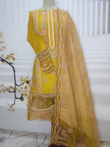 Vestido Casual de Manga Larga de Marca Superior para Damas, Servicios OEM, Shalwar Kameez Formal y de Fiesta Listo para Usar para Mujer - Product Image 6