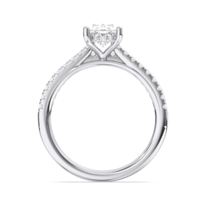 1.50Ct Anillo de Compromiso de Diamante Moissanite de Corte Redondo con Banda a Juego en Platino 950 para Ella, Anillo de Diamante de Moissanita de 1,50 Ct, 1 Ct, 1 Ct, 1 Ct, Ovalado EN EL Centro - Product Image 5