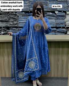 Women's Elegant Casual Anarkali Suit <b>Pants</b> Office Vacation Wear wholesale Cord Set Print Indian Ethnic kurti Pakistani <b>Modest</b> - Product Image 3