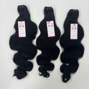 Trama de pelo de onda profunda suelta de Color Natural de calidad de lujo sin derramamiento sin extensión de Tipo de Piel enredada - Product Image 5