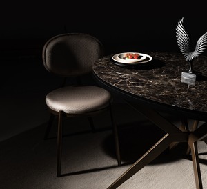 Juego de Sillas de Comedor de Acero Inoxidable de Lujo con Diseño Moderno para el Hogar, Villa, Hotel, Sala de Estar - Product Image 4