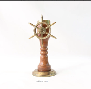 Roue de navires nautiques, volant nautique, roue de navires en bois, décor fait main de roue de navire nautique de haute qualité - Product Image 2