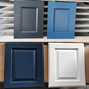 Panel plano de madera maciza para puerta de armario de cocina, moderno, azul oscuro, hecho en Vietnam - Product Image 2