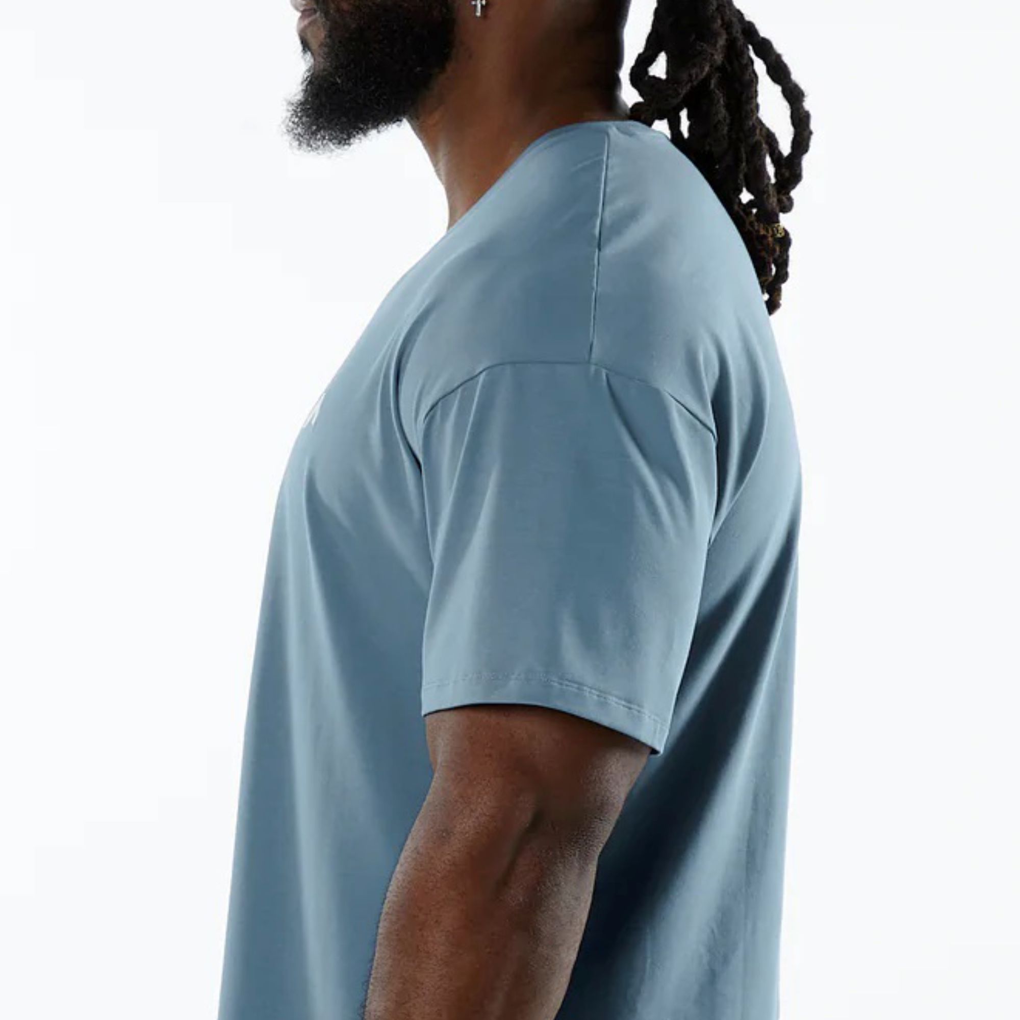 【2plan】Tus cut pigment short sleeve t-shirt BLUE_SPRUCE_FRONT__66087.