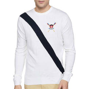 Suministro de fábrica Sudadera bordada de ajuste cómodo para hombre Jersey de cuello redondo personalizado con patrón de impresión - Product Image 1