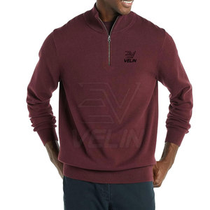 Sudadera de Algodón para Hombre, Cuello con Cierre, Estilo Casual Deportivo para Exteriores, Sudadera Casual con Media Cremallera para Hombre - Product Image 1