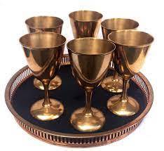 Vintage Brass <b>Wine</b> <b>Goblet</b> Engraved Handmade Chalice Metal Drinking Cup Antique Style Barware Wedding Gift Classic Tableware - Product Image 2