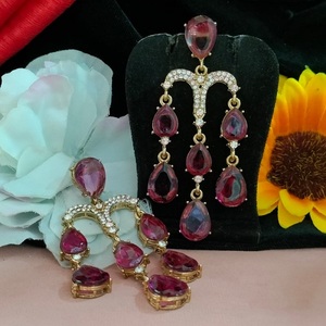 Glamorous Fashionable High Quality <b>Crystal</b> Drop Earrings Perfect <b>Accessory</b> for All Events Ideal For Both Casual And Formal Wear - Product Image 4