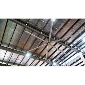 Ventilateur de plafond industriel HVLS haute efficacité Bonawind 12FT en acier inoxydable avec moteur PMSM sans balais et contrôle par application pour usine/entrepôt - Product Image 3