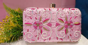 Standard Embroidered Ethnic Floral Pattern Women's Evening Bag Purse Geometric Thread Work <b>Weddings</b> Parties <b>Clutches</b> - Product Image 4