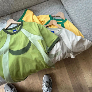 Camisetas de Algodón a Rayas con Parches, Casuales, de Alta Calidad, con Logotipo Personalizado al por Mayor, Fabricante de Camisetas para Hombre 2026 - Product Image 5