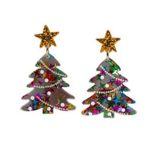 Joyería Festiva Navideña Personalizable con Bordado de Cuentas de Semillas de Árbol de Navidad, Diseños Hechos a Mano - Product Image 6
