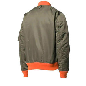 OEM Fabricante de alta calidad personalizado para hombre abrigo de bombardero con cremallera Wind Break Casual Streetwear chaqueta de Bombardero - Product Image 2