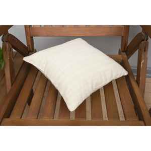 Cojín de lana de 12x12 bohemio Beige tejido y bordado patrón Vintage cojín decorativo rústico para uso en sofá - Product Image 4