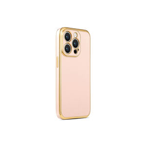 Étui de protection en silicone TPU rose doré de qualité supérieure pour iPhone 14 Pro, texture écorce, modèle 13 Pro - Product Image 1