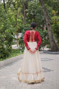 Navratri Wear Kora algodón con Kutchi Gamthi bordado Lehenga Choli mujer moda fabricante y proveedor de la India - Product Image 6