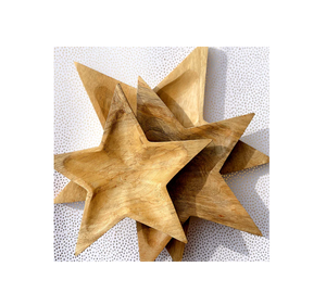 Bandeja de Madera en Forma de Estrella, Artículo Decorativo para Fiestas Navideñas, Bandejas de Madera para Manualidades al Precio Más Bajo - Product Image 4