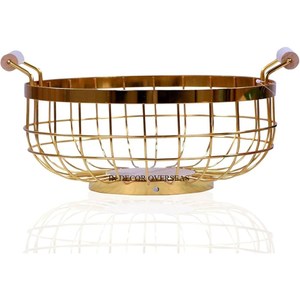 Fil métallique plaqué or de haute qualité de qualité supérieure fait un look accrocheur ensemble de 3 paniers de rangement de fruits et de pain à bas prix - Product Image 4