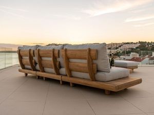 Conjunto de Muebles de Jardín Modernos de Teca para Patio, Terraza, Villa, Hotel, Sofá de Exterior para Ocio, Resistente a la Intemperie - Product Image 3
