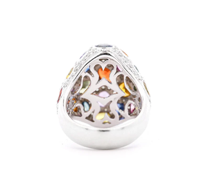 Bague en argent sterling massif 925 avec diamant rond en platine Bague en argent massif pour bijoux de mode pour femmes - Product Image 2