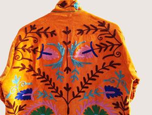 Bohemian Cotton Embroidered Coat Women's Plus Size Mandarin Collar Floral Pattern Full Sleeve Autumn Outerwear - Product Image 4