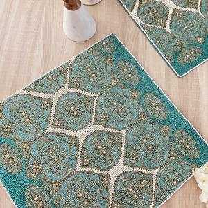 Camino de Mesa con Cuentas con Diseño de Mariposas y Flores de Colores, Mantel Individual Decorativo Hecho a Mano para Bodas - Product Image 4