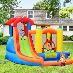 Bền Inflatable Thư Bị Trả Lại Nhà Trượt Nước Với Leo Núi Tường Splash Hồ Bơi, Bên Chủ Nhà, Trẻ Em Của Khu Vực Chơi - Product Image 3