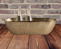 Seau à glace moderne en aluminium et laiton, écologique, couleur personnalisable, pour vin, bière et bouteilles – Idéal pour les fêtes et les hôtels