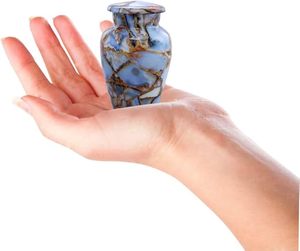 Handmade <b>Large</b> Adult Mosaic Aluminium Glass Cremation <b>Urn</b> Individual Tiles Hand Applied Unique Funerals Funeral Supplies Metal - Product Image 1