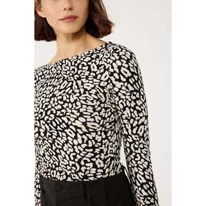 ชุดบอดี้สูทพิมพ์ลายเสือดาวแขนยาว - Product Image 5