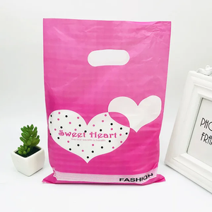 Bolsa de plástico troquelada al por mayor de fábrica OEM, bolsas de agradecimiento para boutique, bolsas con asa troqueladas - Product Image 1