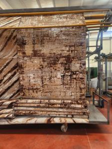 Ensemble de tapis rectangulaires modernes Adiva en jacquard tissé, fabriqués à la machine, à poils longs, résistants aux taches, en polypropylène, jute et polyester pour la maison - Product Image 2