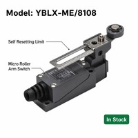 Interrupteur de fin de course YBLX-ME/8108 à réinitialisation automatique avec bras oscillant à micro-rouleau pour le contrôle de position des machines industrielles