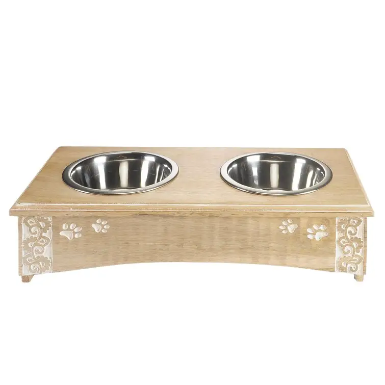 Poot Gegraveerde Verhoogde Feeder Pet Bowl Samenvoegen Functionaliteit En Chique Stijl Zorgen Voor Comfort Voor Uw Huisdier En Stijl Voor Uw Huis