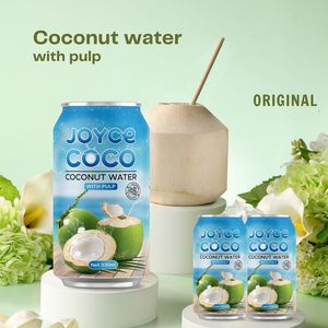 COCO JOYCE Lata de 330ml (enlatada) Agua de coco Sabor original Sin azúcar Sin conservantes Proveedor de etiqueta privada de Vietnam - Product Image 3