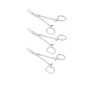 Lot de 3 pinces hémostatiques incurvées de 5 pouces en acier inoxydable de haute qualité pour usage dentaire et chirurgical - Product Image 2